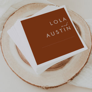 Eenvoudige woestijn   Terracotta Wedding Napkins Servet