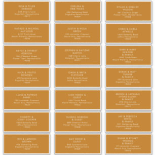 Eenvoudige woestijn   Verbrandde Oranje Adresetike Sticker