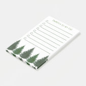 Eenvoudige Woodland Pine Trees Post-it® Notes (Schuin)