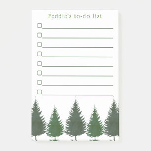 Eenvoudige Woodland Pine Trees Post-it® Notes