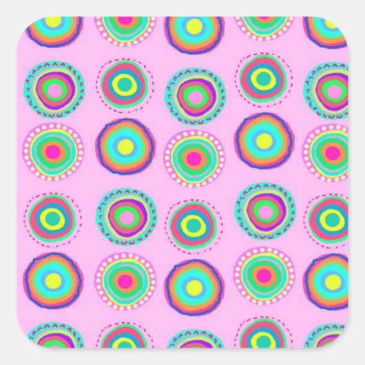 Eenvoudige woordjes vierkante sticker (Voorkant)