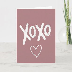 Eenvoudige Xoxo Hart Liefde Kaart