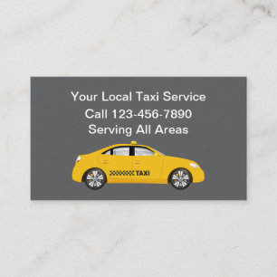 Eenvoudige Yellow Taxi Service Visitekaartjes