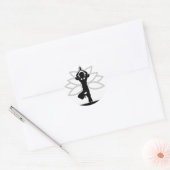 Eenvoudige yoga silhouet Sticker (Envelop)