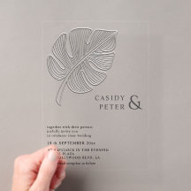 Eenvoudige zachte reliëf tropische monstera blad