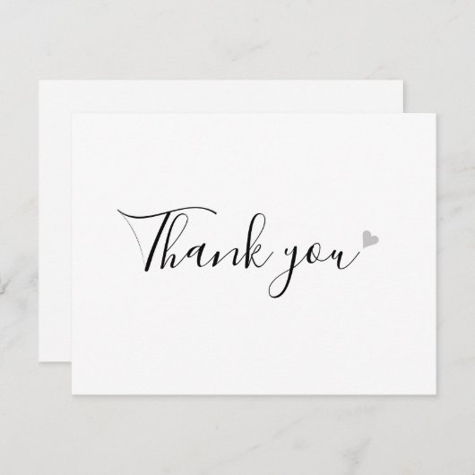 Eenvoudige Zakelijke Bedankkaart met Script (Voorkant / Achterkant)