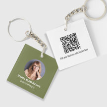 Eenvoudige Zakelijke Foto QR-code Groen
