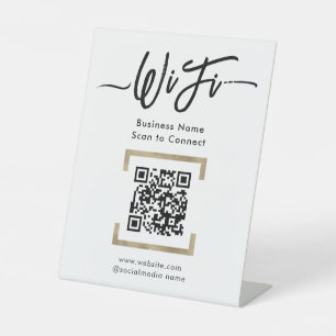 Eenvoudige zakelijke gast WiFi voetstuk teken Reclamebord Met Voetstuk