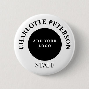 Eenvoudige zakelijke Logo — Aangepast Ronde Button 5,7 Cm
