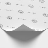 Eenvoudige zakelijke Logo Bedankt voor uw zwart-wi Cadeaupapier (Hoek)