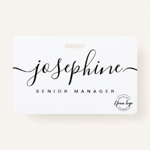 Eenvoudige zakelijke logo Elegant Custom scriptnaa Badge