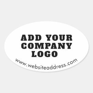 Eenvoudige Zakelijke Logo en Moderne Aangepaste We Ovale Sticker
