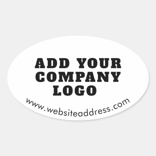 Eenvoudige Zakelijke Logo en Moderne Aangepaste We Ovale Sticker (Voorkant)