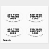 Eenvoudige Zakelijke Logo en Moderne Aangepaste We Ovale Sticker (Vel)