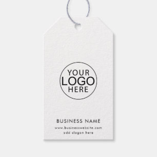Eenvoudige Zakelijke Logo en QR Code Maatwerk Cadeaulabel
