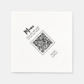 Eenvoudige zakelijke Logo en QR-code Promotieven N Servet (Voorkant)