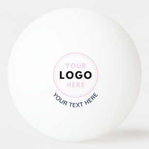 Eenvoudige zakelijke Logo en tekst Pingpongballen