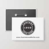 Eenvoudige Zakelijke Logo en Website Aanpassing Button (Voorkant / Achterkant)