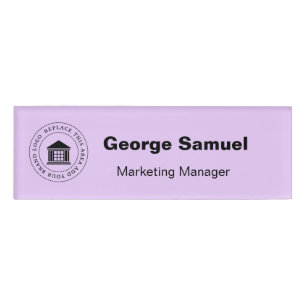 Eenvoudige zakelijke Logo Naam Aanwijzing Naambadge
