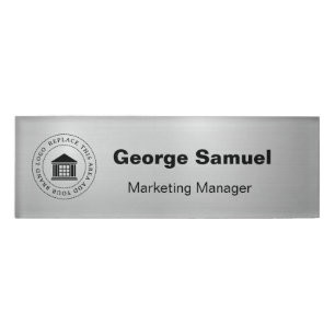 Eenvoudige zakelijke Logo Naam Aanwijzing Naambadge