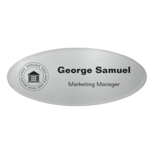 Eenvoudige zakelijke Logo Naam Aanwijzing Naambadge