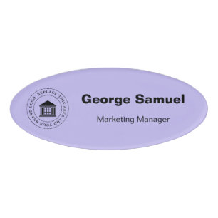 Eenvoudige zakelijke Logo Naam Aanwijzing Naambadge