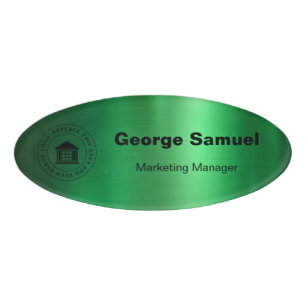 Eenvoudige zakelijke Logo Naam Aanwijzing Naambadge