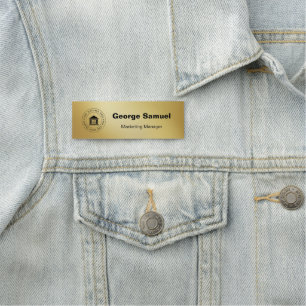 Eenvoudige zakelijke Logo Naam Aanwijzing Naamplaatje