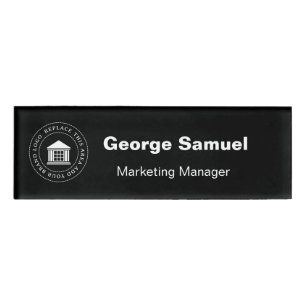 Eenvoudige zakelijke Logo Naam Designation Nam Naambadge