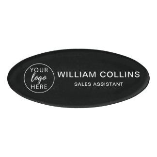 Eenvoudige zakelijke logo op maat naambadge