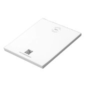 Eenvoudige Zakelijke Logo QR CODE website Promotio Notitieblok (Gedraaid)