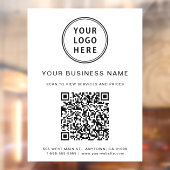 Eenvoudige Zakelijke Logo QR-code Wit Raamsticker (Vel 2)