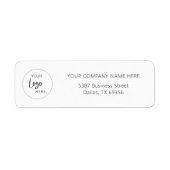 Eenvoudige zakelijke logo | retouradres etiket (Voorkant)