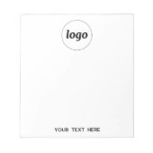 Eenvoudige zakelijke Logo-tekstpromotie Notitieblok (Voorkant)