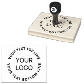 Eenvoudige zakelijke Logo Upload &  tekst Rubberstempel (Gestempeld)