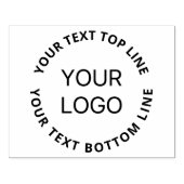 Eenvoudige zakelijke Logo Upload &  tekst Rubberstempel (Afrduk)