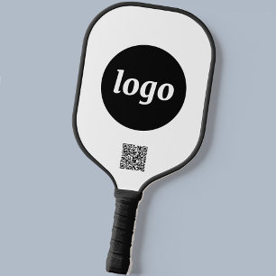 Eenvoudige zakelijke promotie voor QR-code van Log Pickleball Paddle
