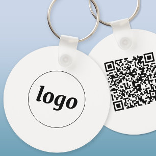 Eenvoudige zakelijke promotie voor QR-code van Log Sleutelhanger