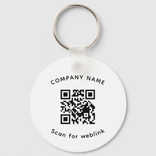 Eenvoudige zakelijke QR-code promotionele sleutelh Sleutelhanger