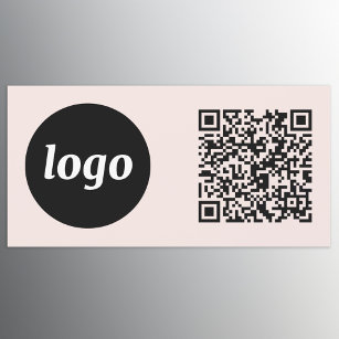 Eenvoudige zakelijke QR-code voor Logo en tekst Bl Automagneet
