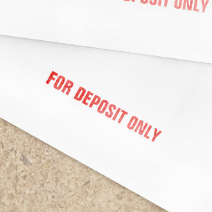 Eenvoudige zakelijke stempel voor alleen depositie
