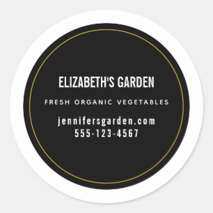 Eenvoudige zakelijke Sticker op zwarte achtergrond