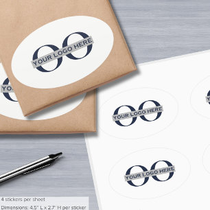 Eenvoudige zakelijke Stickers met aangepaste Logo