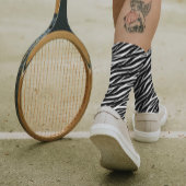 Eenvoudige Zebra Print Black White Cute Modern Pat Sokken