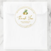 Eenvoudige zelfgemaakte ananas jam dank u label (Tas)