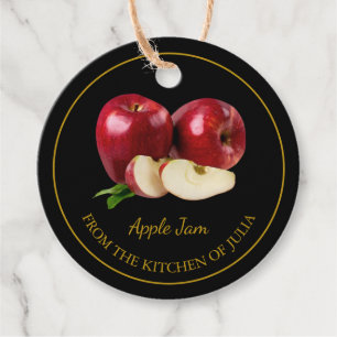 Eenvoudige zelfgemaakte Apple Jam Hang Label