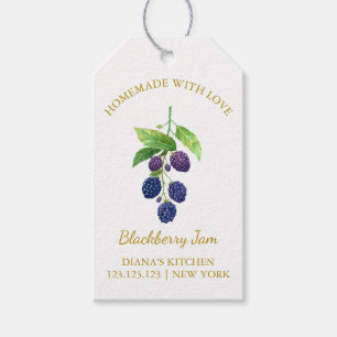 Eenvoudige zelfgemaakte Blackberry Jam Hang Label Cadeaulabel