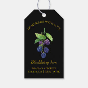 Eenvoudige zelfgemaakte Blackberry Jam Hang Label  Cadeaulabel