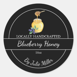 Eenvoudige zelfgemaakte Blueberry geïnfundeerde Ho Ronde Sticker