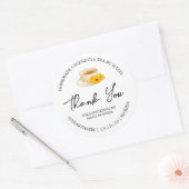 Eenvoudige zelfgemaakte calendula thee bedankt lab ronde sticker (Envelop)